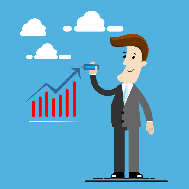 626x626 Businessman Standing And Drawing Up Arrow Business Concept