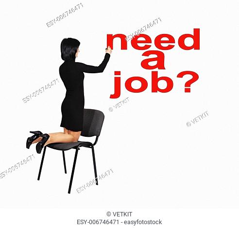 492x470 Businesswoman Drawing Need A Job Stock Photos And Images Age
