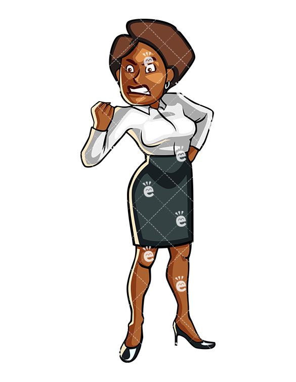 585x755 furious black business woman with her fist raised