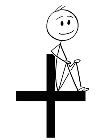 340x450 cartoon stick man drawing conceptual illustration of businessman