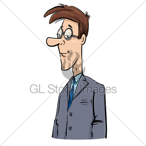 500x500 Young Businessman Caricature Drawing Gl Stock Images