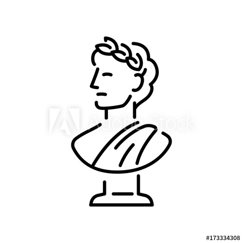 500x500 greek bust sculpture