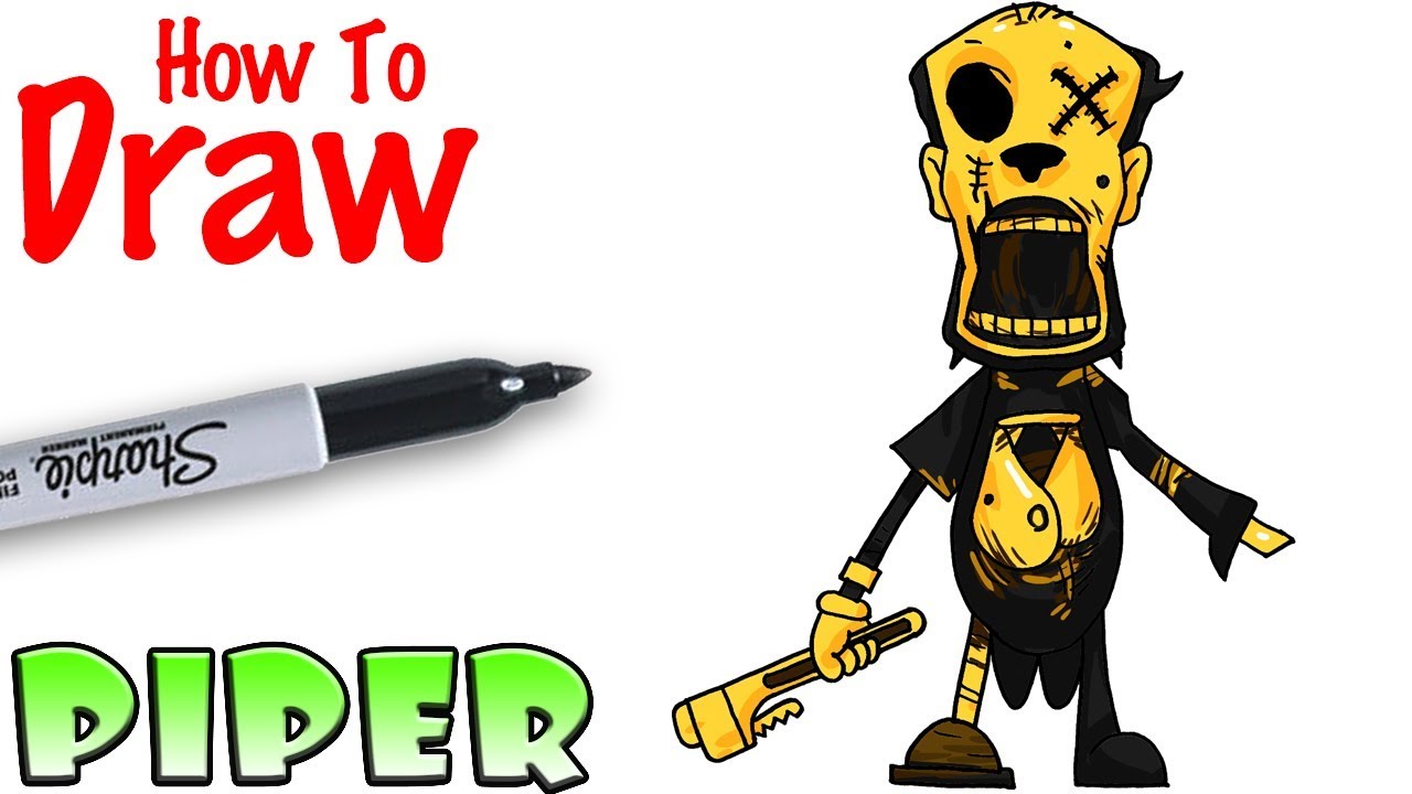 1280x720 how to draw the piper bendy and the ink machine
