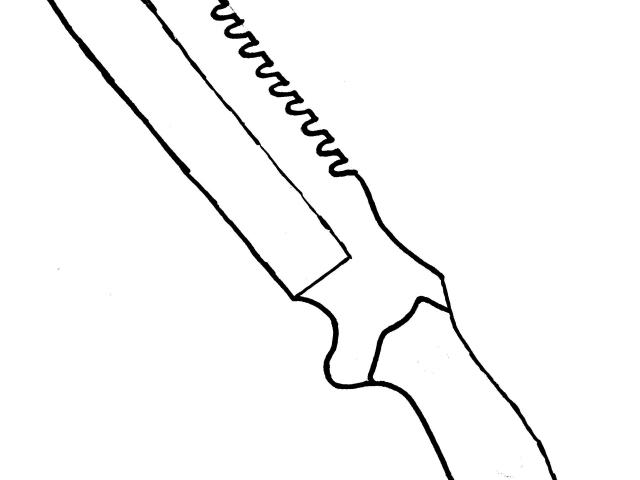 640x480 Free Drawn Knife, Download Free Clip Art