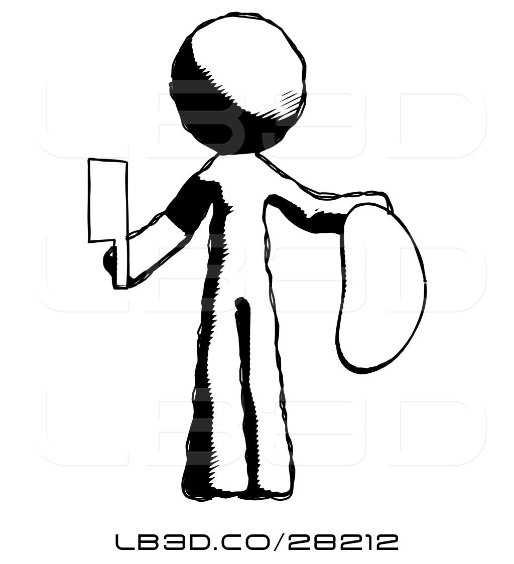 1024x1124 Illustration Of Ink Design Mascot Guy Holding Large Steak