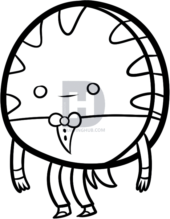 552x710 How To Draw Peppermint Butler, Step