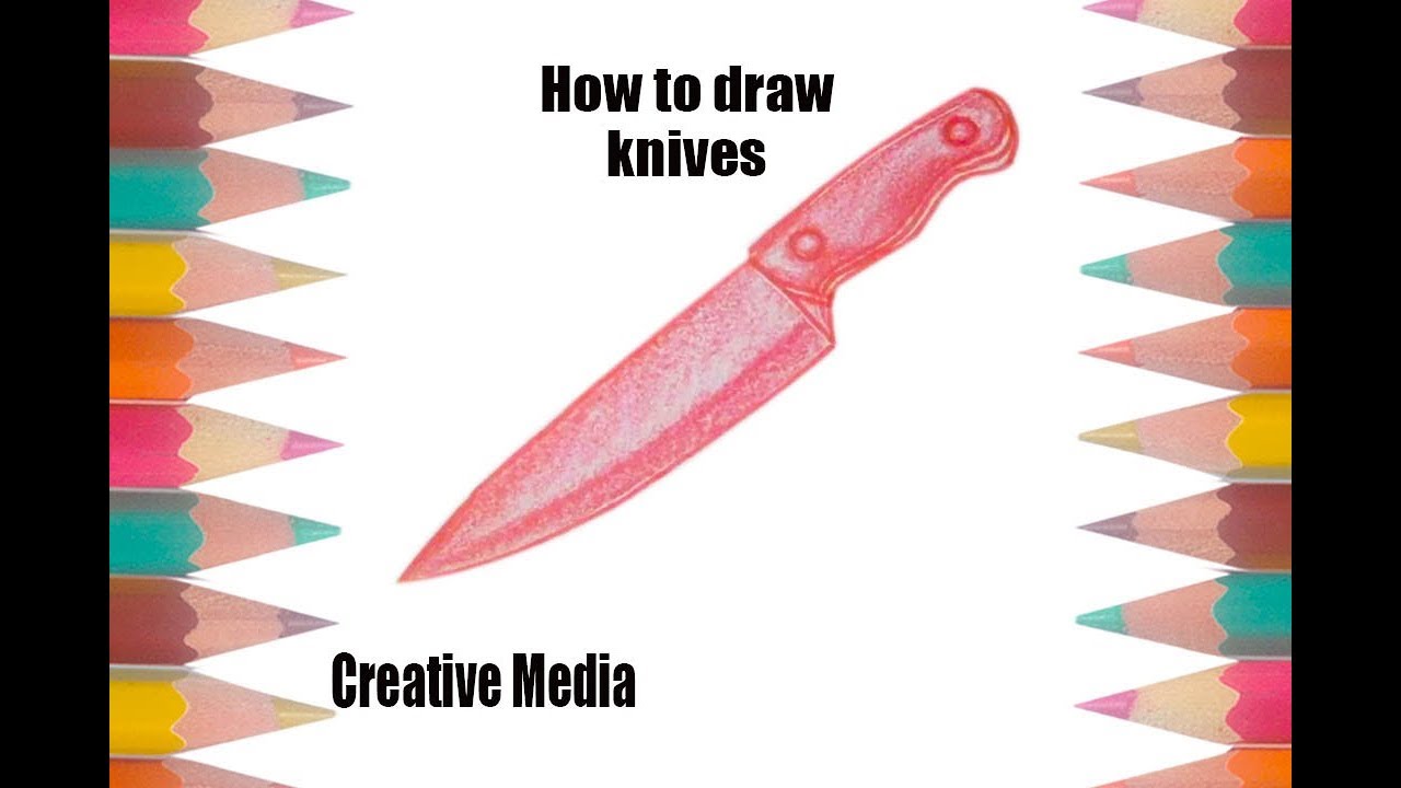 1280x720 how to draw knives step
