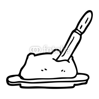 400x400 Line Drawing Cartoon Butter And Knife Buy Photos Ap Images