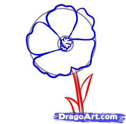 412x406 how to draw a buttercup, step