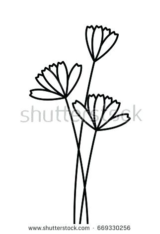 322x470 Simple Flowers Outline Free Coloring Pages Drawing For Kids