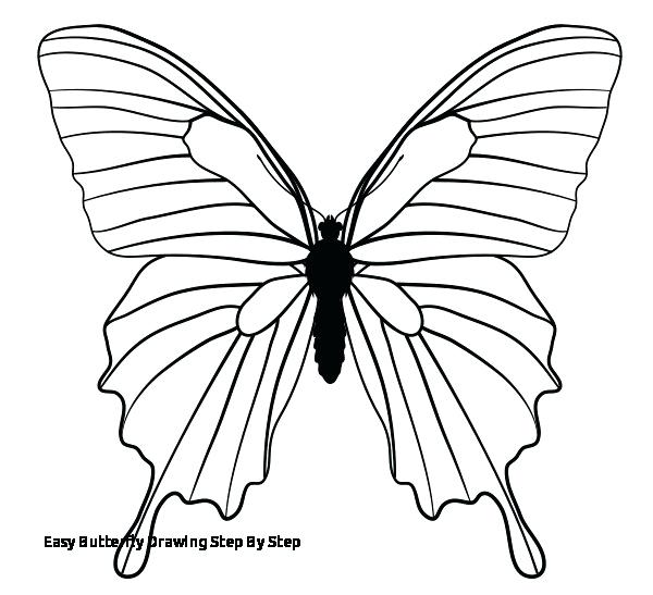 600x547 Easy Butterfly Drawings