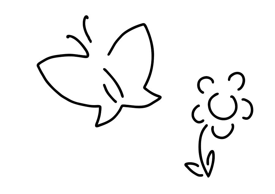 900x635 Butterfly Flower Butterfly Caterpillar Drawing