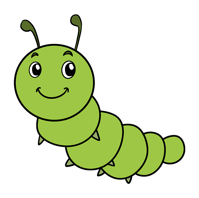 680x678 How To Draw A Cute Caterpillar