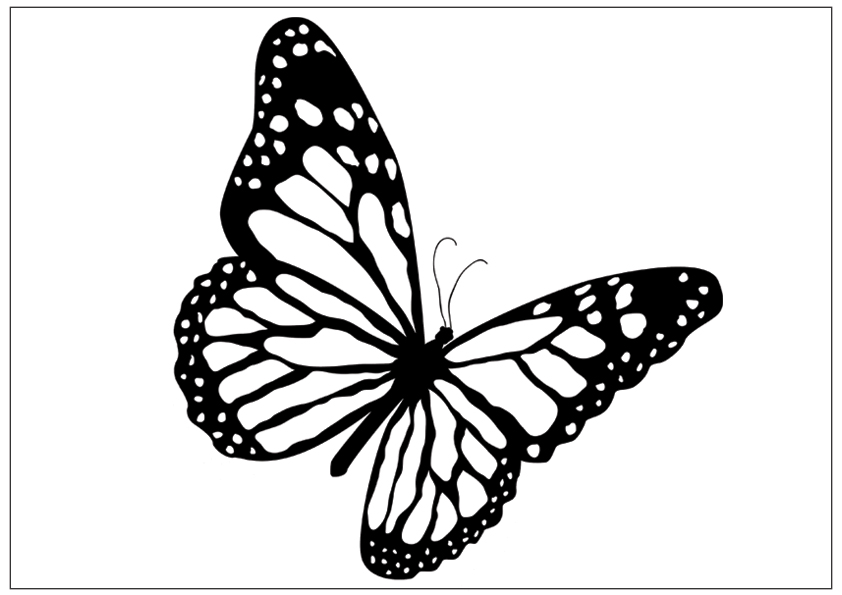 842x595 Printable Fun Butterfly Coloring Pages For Kids