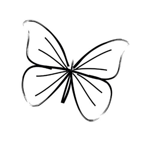 500x482 butterfly just cause! simple butterfly tattoo, butterfly