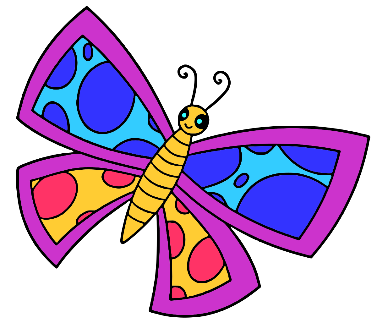 1200x1028 Glitter Butterfly Drawing For Kids