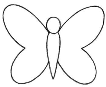 350x288 Learn How To Draw A Butterfly For Kids