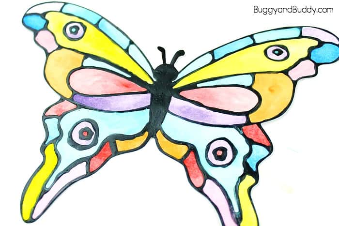 700x467 Colorful Painted Paper Butterfly Craft For Kids