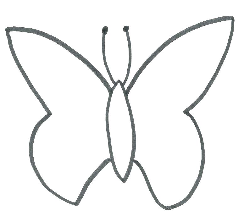 776x687 Outline Of A Butterfly Printable Butterfly Template Con Best Ideas