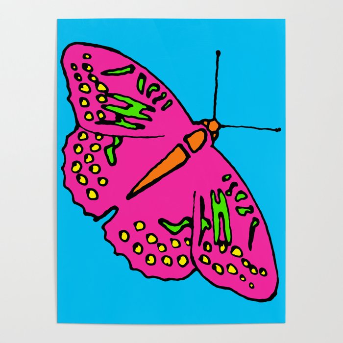 700x700 butterfly drawing, butterfly art, butterfly paintings, poster