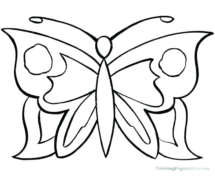 820x670 Simple Drawing Of Butterfly