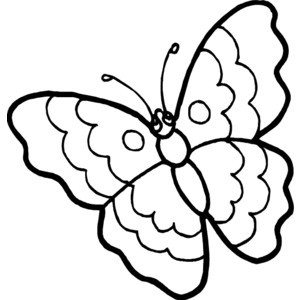 300x300 Like Butterfly Outline Clipart