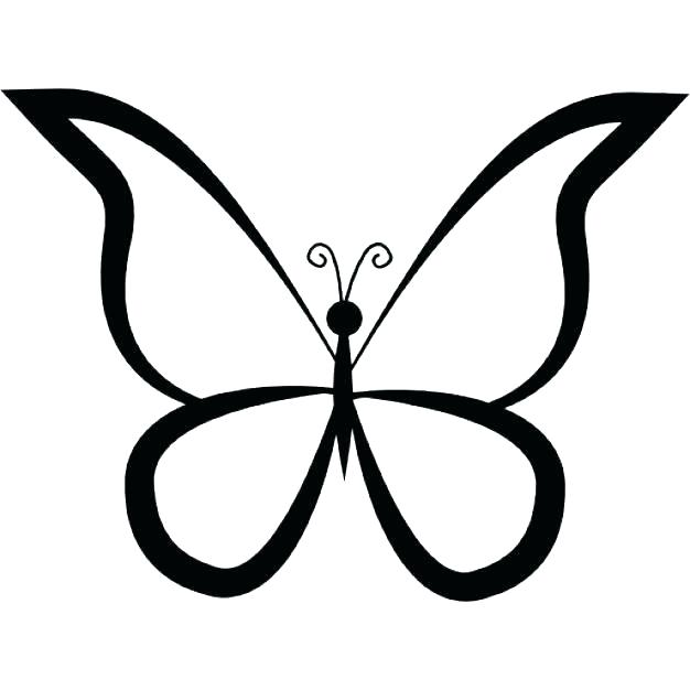 626x626 Simple Drawing Of Butterfly