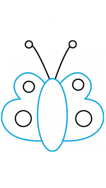 215x382 How To Draw A Easy Beautiful Butterfly Step