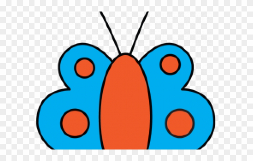 880x560 Indigo Clipart Simple Butterfly