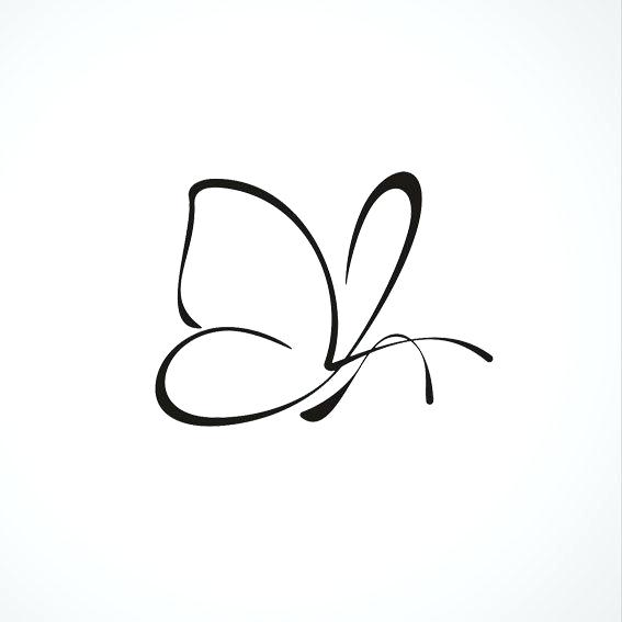 567x567 Outline Butterfly Tattoos Colorful Outline Small Butterfly Outline