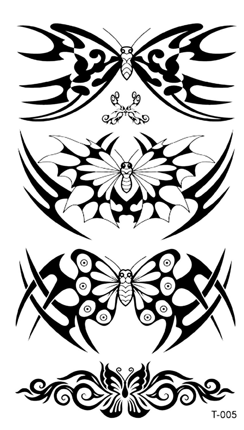 851x1500 Tribal Butterfly Temporary Tattoo Sticker Tattoos