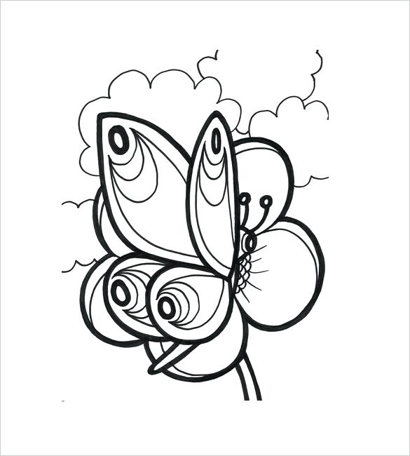 585x650 Butterfly Templates Printable Crafts Colouring Pages Free Premium