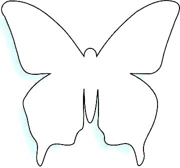 360x337 Free Butterfly Template Download Clip Art On Printable Free
