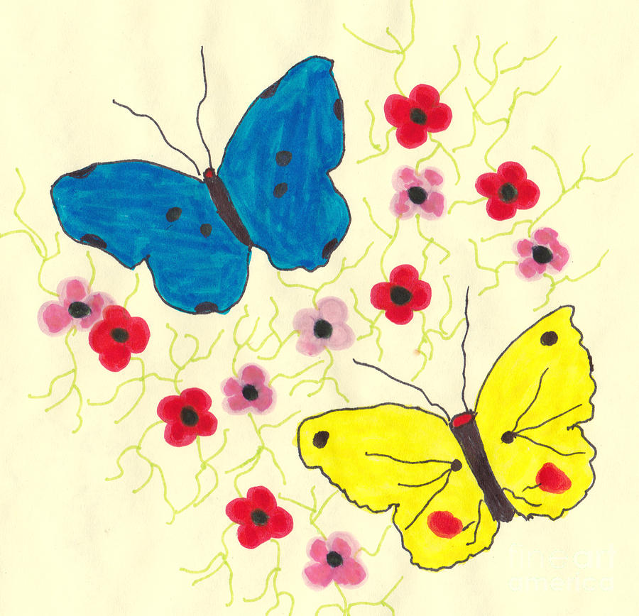 900x868 Butterfly Flower Love Drawing