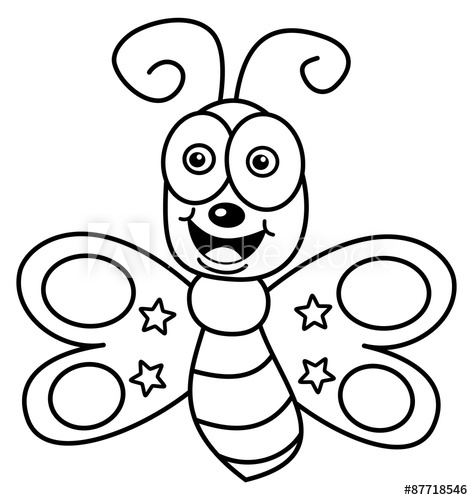 473x500 Happy Butterfly Flying For Coloring