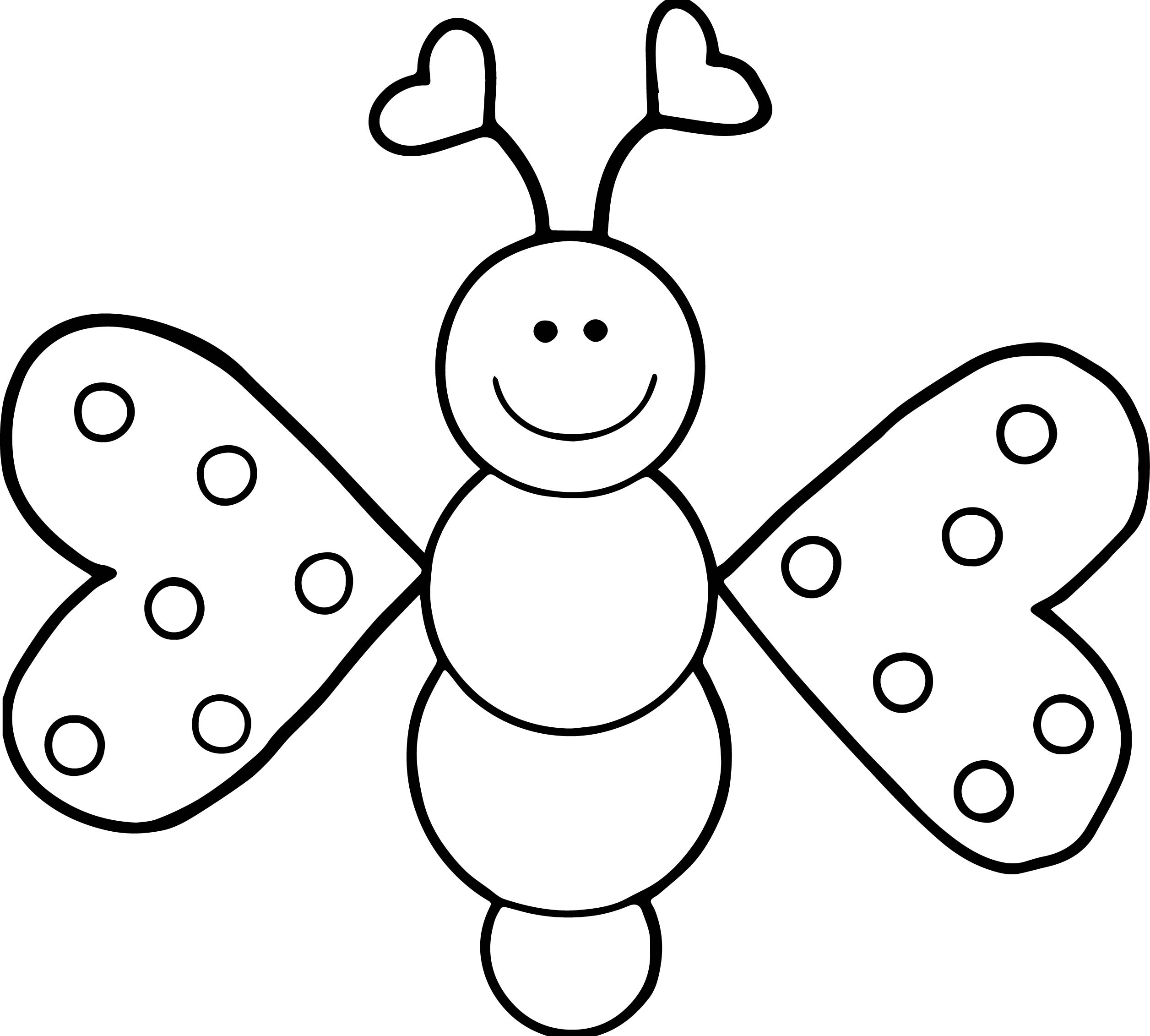 2512x2262 Cartoon Girl Butterfly Coloring