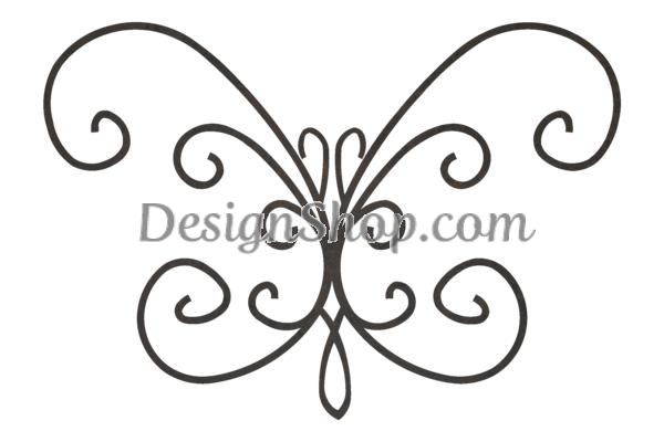 600x400 Curling Butterfly Garden Art