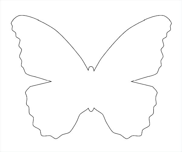 600x500 Butterfly Printout Printable Template Coloring Pages Dark Monarch