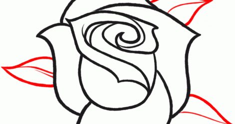 471x250 An Easy Drawing Of A Rose Butterfly On Black Compass Beautiful