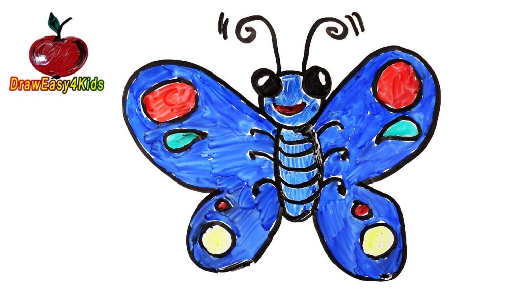 1024x576 Wonderful Cartoon Of Butterfly Drawing At Getdrawings Com Free