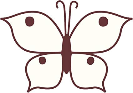 425x299 girly delicate maroon cartoon butterfly drawing vinyl