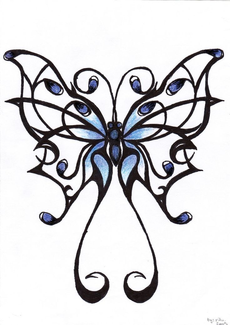 Butterfly Tattoo Drawing | Free download on ClipArtMag