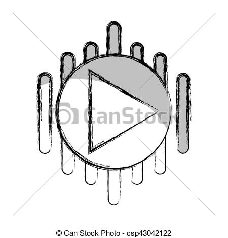 450x470 Play Button Isolated Icon Vector Illustration Design Vector