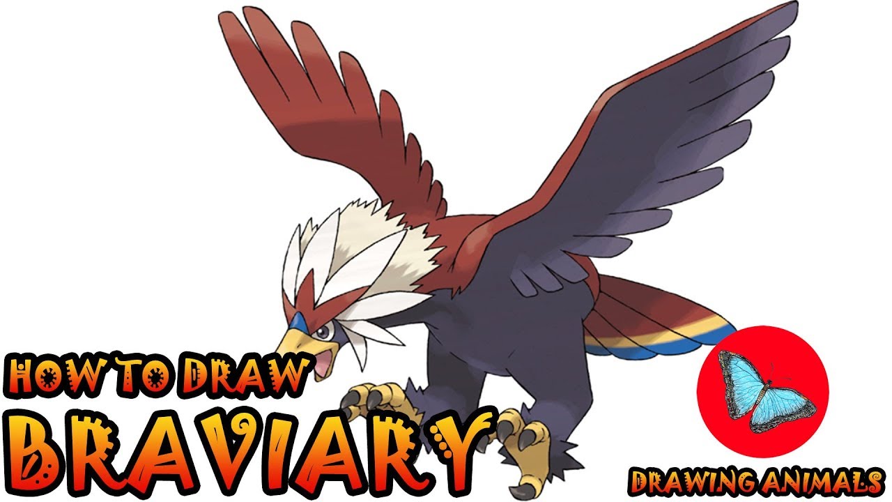 1280x720 How To Draw Braviary Pokemon Drawing Animals