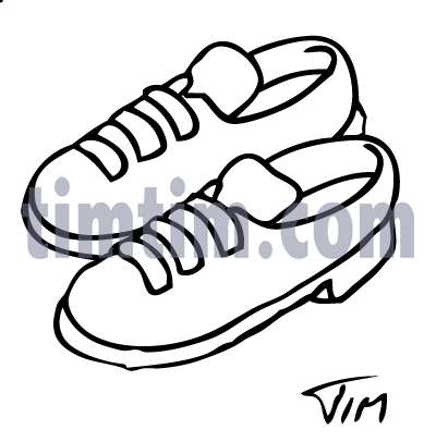 400x406 free drawing of trainers bw