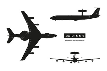 360x240 Outline Blueprint Of Military Aircraft Top, Front And Side Jet