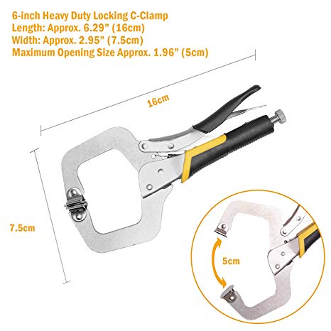 466x466 voilamart locking c clamp tool inch inch, heavy duty