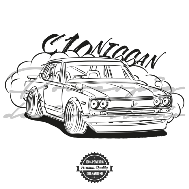 655x655 Nissan Skyline Vector Design