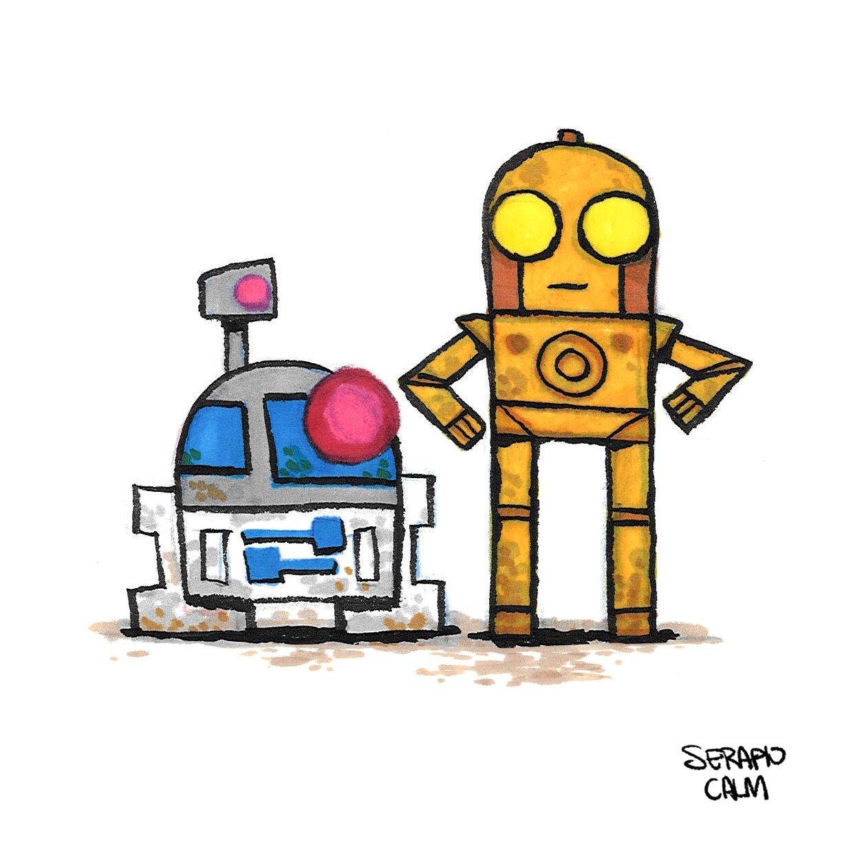 C3po Drawing | Free download on ClipArtMag