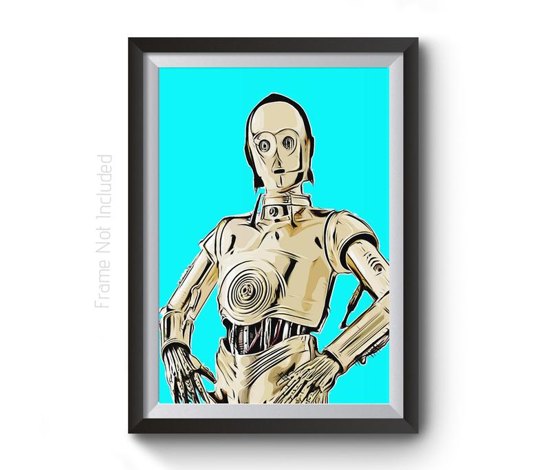 794x683 Star Wars Wall Art Poster Kids Wall Art Star Wars Etsy